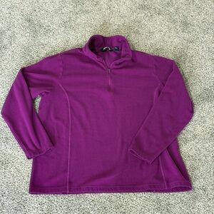 Lands' End Vibrant Purple Fleece Pullover